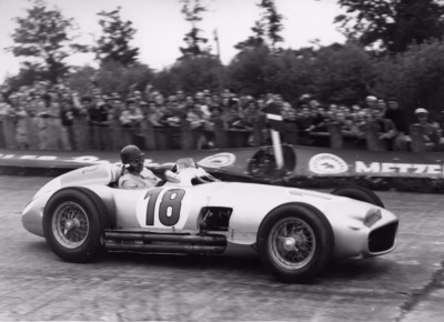 Fangio Driving a Mercedes W1969R