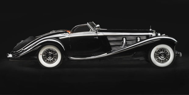 Black 1936 Mercedes 540K