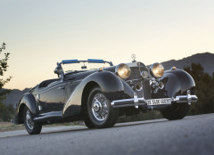 Black 1939 Mercedes-Benz 540K Special Roadster