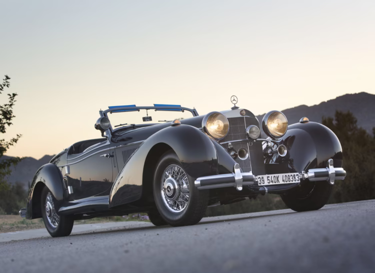 Black 1939 Mercedes-Benz 540K Special Roadster