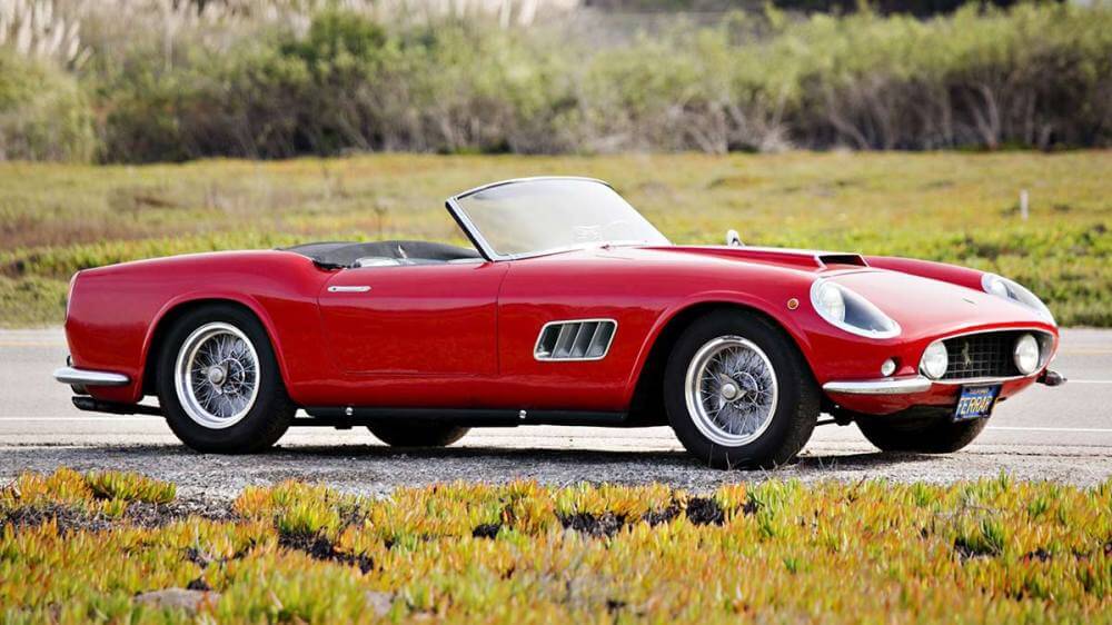 1959 Ferrari 250 GT LWB California Spider outdoors
