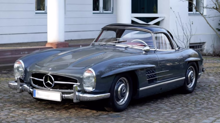 Graphite Grey 1957 Mercedes Benz 300 SL Roadster
