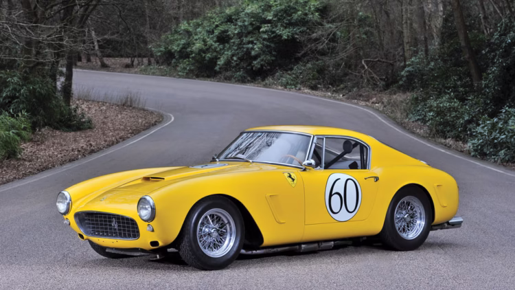 Yellow 1960 Ferrari 250 GT SWB Berlinetta Competizione
