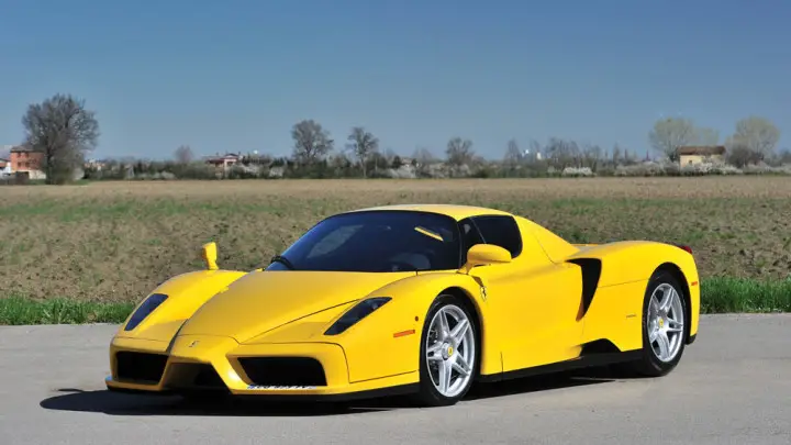 Yellow 2002 Ferrari Enzo
