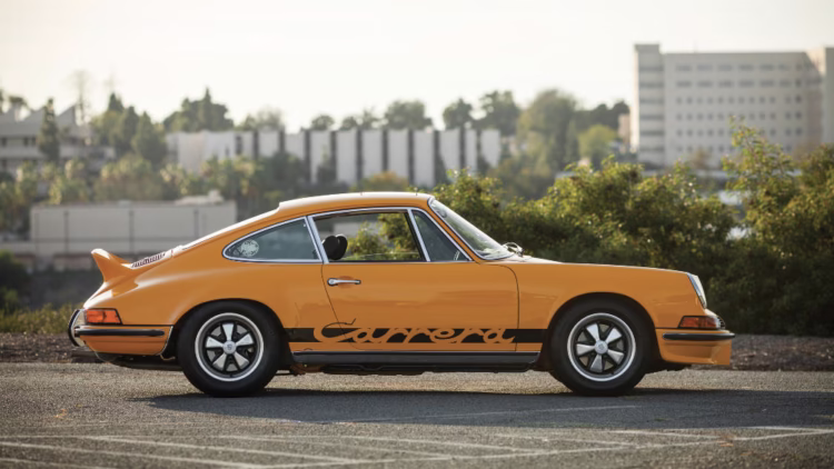 Yellow 1973 Porsche 911 Carrera RS 2.7 Touring
