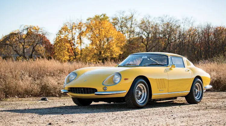 Yellow 1966 Ferrari 275 GTB/6C by Scaglietti