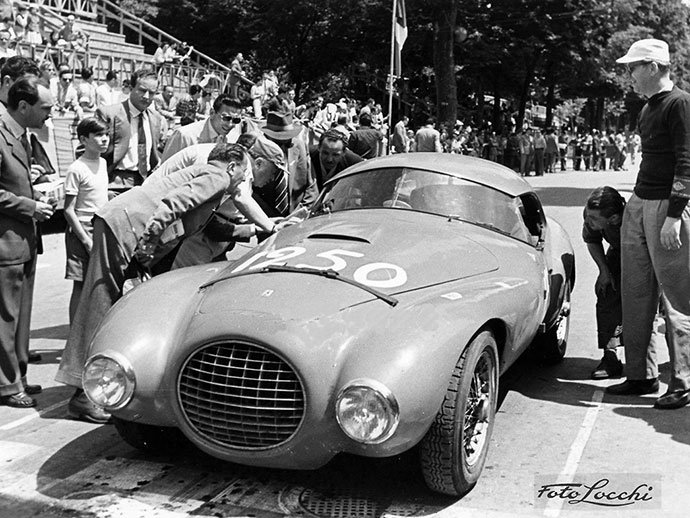1950 Ferrari 166 MM 212 Export Uovo at the 1952 Coppa Toscana