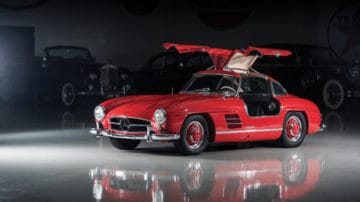 Red 1957 Mercedes-Benz 300 SL Gullwing
