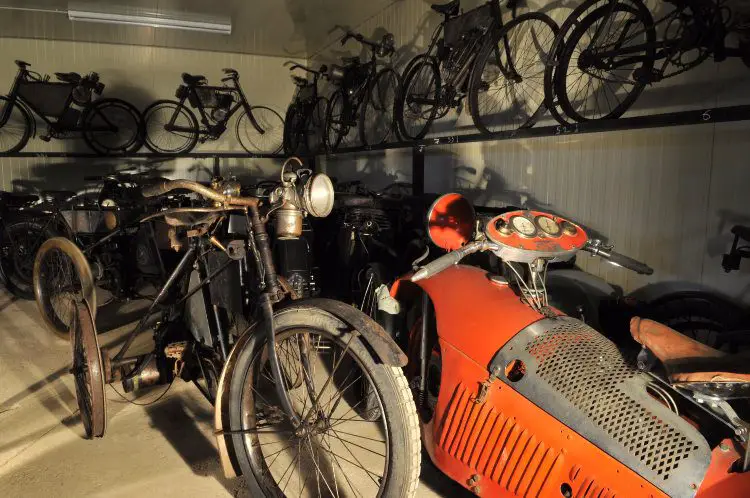 View of the prewar motorcycle collection