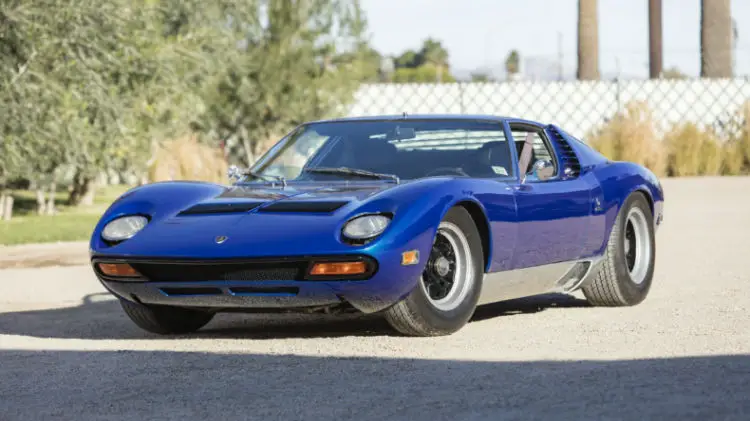Blue 1971 Lamborghini Miura SV