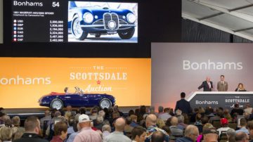 A 1951 Maserati A6G/2000 Spider by Frua sold for $2,755,000 as the top result at the Bonhams Scottsdale 2019 classic car auction.