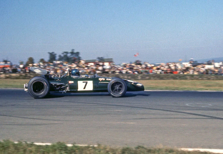 Jacky Ickx driving the 1969 Brabham- Cosworth BT26A in the Mexican Grand Prix