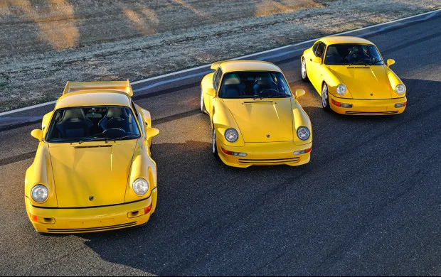1993 Porsche 964 Carrera RS 3.8, 1995 Porsche 993 Carrera RS 3.8, 1992 Porsche 964 Carrera RS