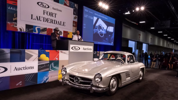 Silver 1955 Mercedes-Benz 300 SL Gullwing at Auction