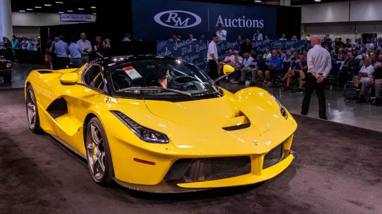 Yellow 2015 Ferrari LaFerrari at Auction
