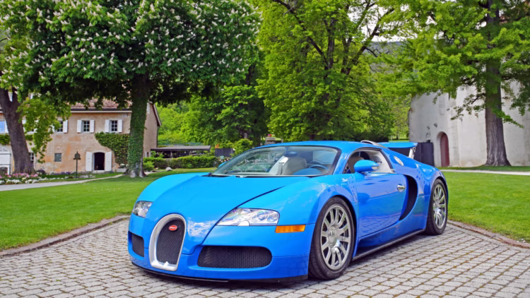 Blue Bugatti Veyron
