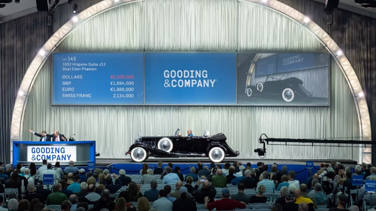 1932 Hispano-Suiza J12 Dual Cowl Phaeton - a top result at Gooding Scottsdalde 2020