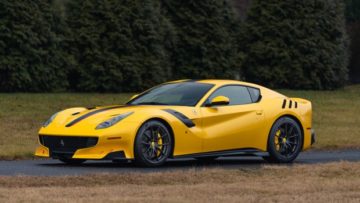 Yellow 2016 Ferrari F12tdf on offer at Gooding Amelia Island Sale 2020