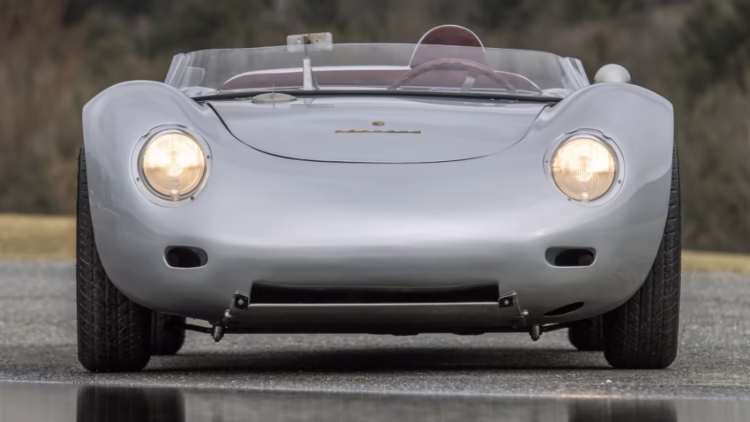 1959 Porsche 718 RSK Spyder Front on offer at Bonhams Greenwich 2020