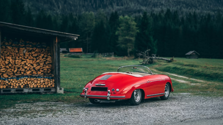 Rear 1955 Porsche 356 Carrera 1500 GS Speedster