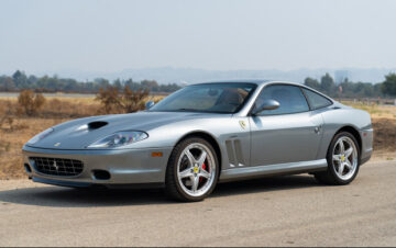 Silver 2005 Ferrari 575M on offer in the Gooding Geared Online October 2020 Sale
