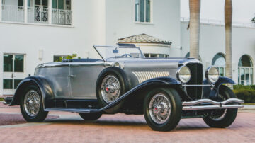 1929 Duesenberg Model J 'Disappearing Top' Torpedo Convertible Coupe by Murphy on sale at the RM Sotheby's Amelia Island 2021 classic car auction