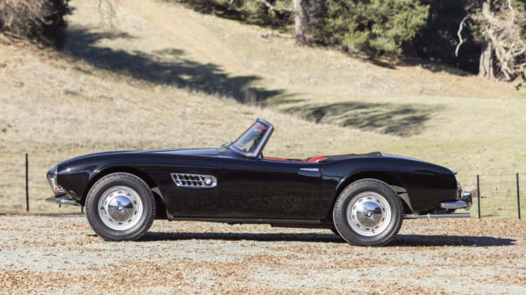 Black 1959 BMW 507 Series II Roadster on offer at Bonhams Scottsdale Auction 2021