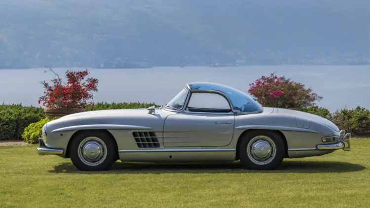 A 1957 Mercedes-Benz 300 SL with an interesting provenance and a unique plexiglass hardtop created by Count Agusta