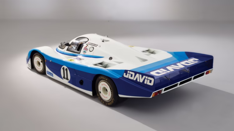 Rear 1983 Porsche 956 Group C Le Mans racer for sale in the RM Sotheby's Monterey 2021 auction