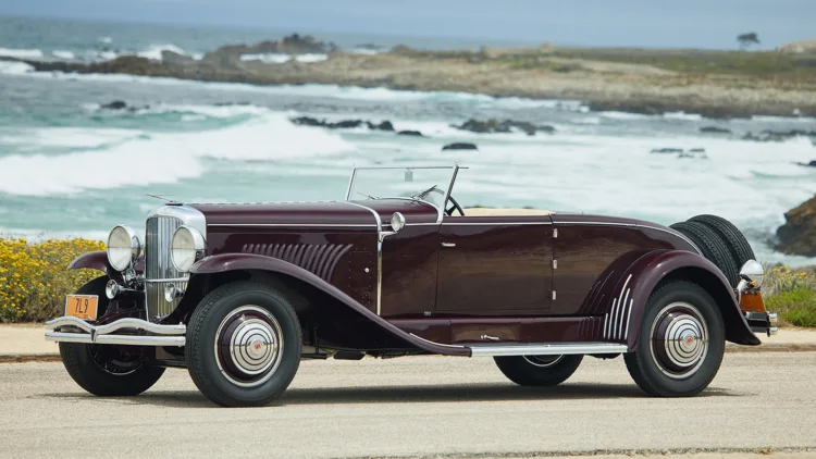 1930 Duesenberg Model J Disappearing-Top Convertible Coupe on sale at Gooding Pebble Beach 2021 auction
