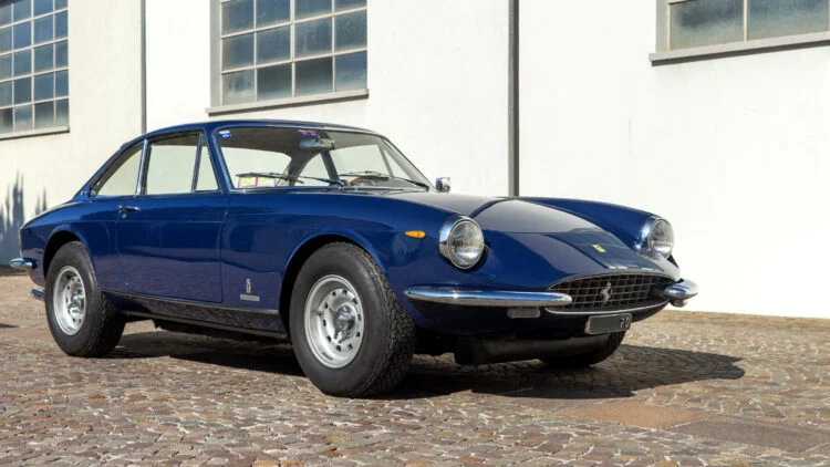 Blue 1969 Ferrari 365 GTC on sale at Bonhams The Zoute Sale 2021 classic car auction in Belgium