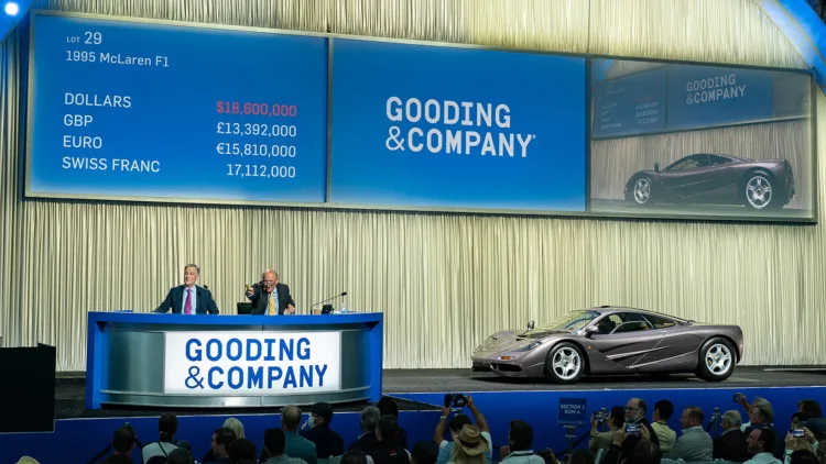 Marque record McLaren F1 sold at Gooding Pebble Beach 2021 sale