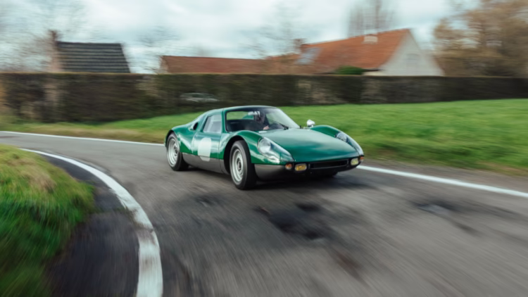 Green 1964 Porsche 904 GTS on sale at the Bonhams Paris 2022 Rétromobile week classic car auction