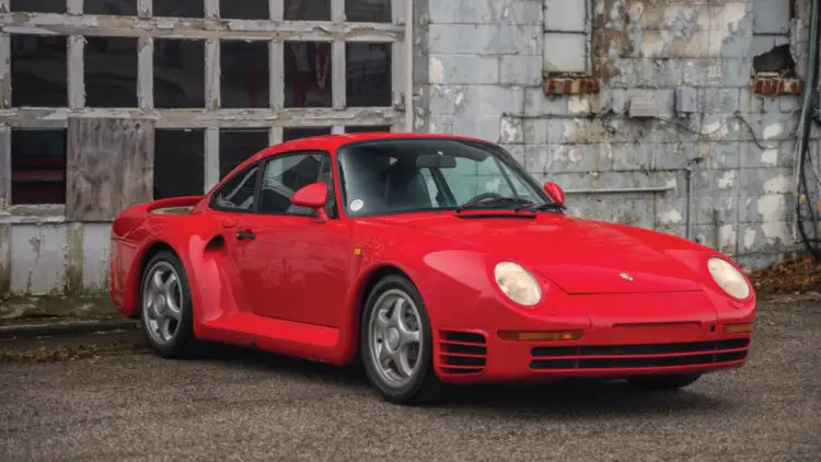 Red 1987 Porsche 959 on sale in the RM Sotheby's Arizona Scottsdale 2022 classic car auction