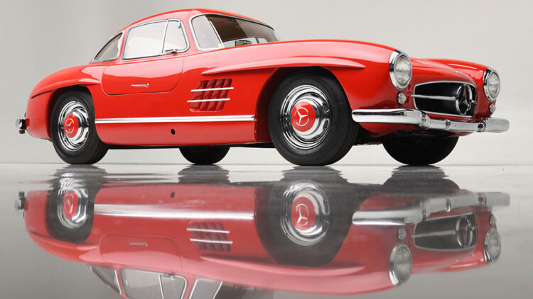 1955 Mercedes-Benz 300SL Gullwing Coupe on sale in the Barrett-Jackson Scottsdale 2022 auction