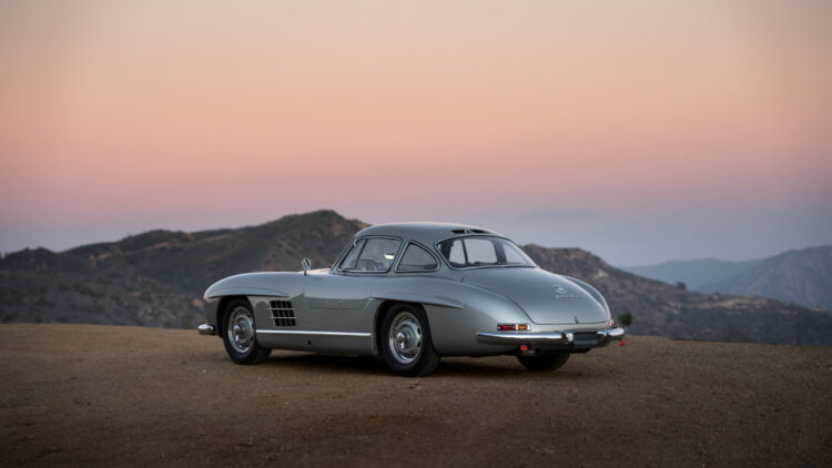 rear quarter 1955 Mercedes-Benz 300 SL Alloy Gullwing on sale at RM Sotheby's Arizona Scottsdale 2022 classic car auction