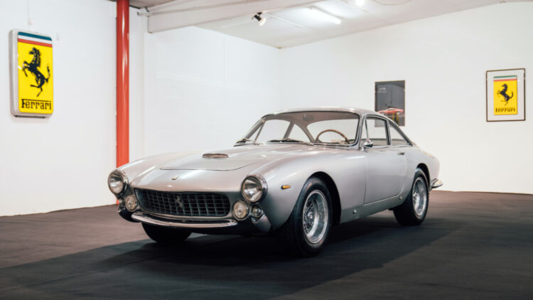 Silver 1964 Ferrari 250 GT/L Berlinetta on sale in the RM Sotheby's Paris 2022 classic car auction