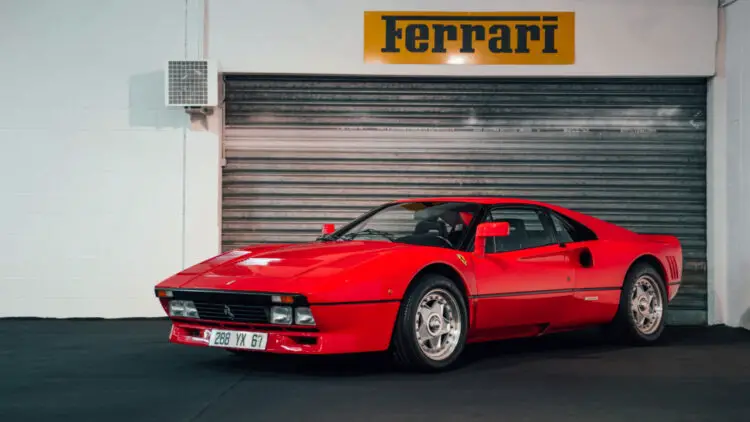 Red 1985 Ferrari 288 GTO on sale in the RM Sotheby's Paris 2022 classic car auction
