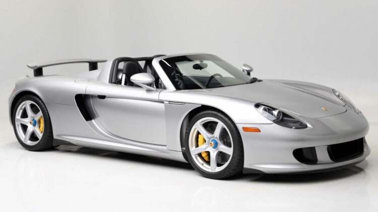 2004 Porsche Carrera GT silver top results at Barrett-Jackson Scottsdale 2022