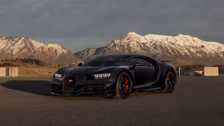Black 2019 Bugatti Chiron Sport on sale at RM Sotheby's Amelia Island 2022 classic car auction