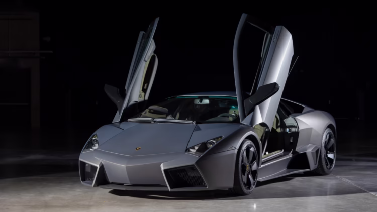 2007 Lamborghini Reventon open doors on offer at the RM Sotheby's Munich 2022 sale