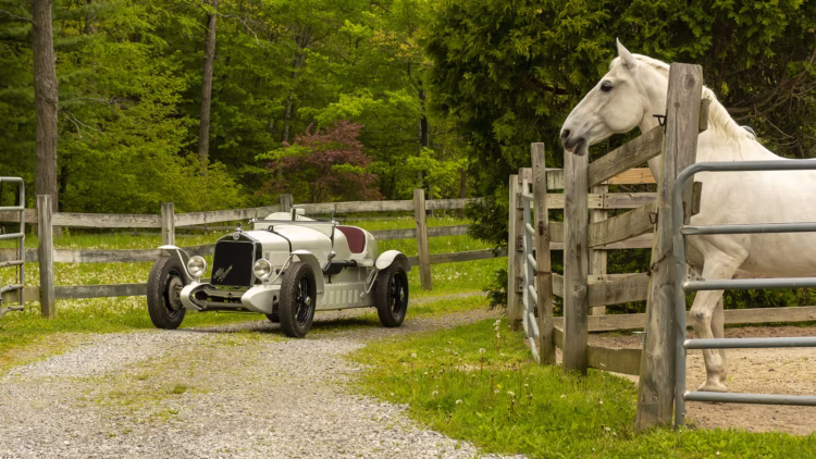 horse 1930 Alfa Romeo 6C 1750 Testa Fissa on sale at Bonhams Quail Lodge 2022 classic car auction during Monterey Motor Week