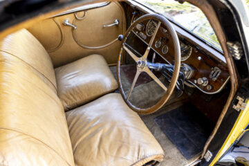 Interior 1938 Bugatti Type 57C Atalante on sale at Bonhams Quail Lodge 2022 classic car auction during Monterey Motor Week