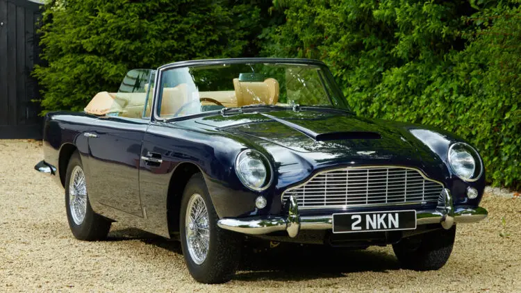 British 1965 Aston Martin DB5 Vantage Convertible on sale in the Gooding London 2022 classic car auction