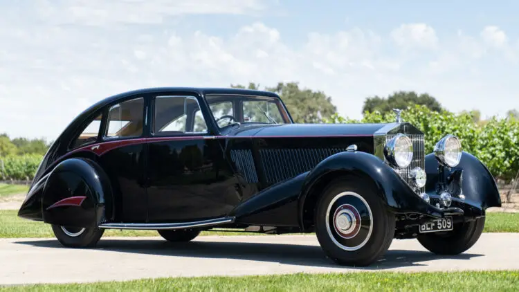 1934 Rolls-Royce Phantom II Continental Streamlined Saloon on sale at Gooding Pebble Beach 2022 classic car auction