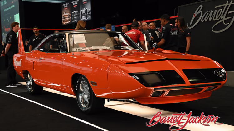 1970 Plymouth HEMI Superbird top results at Barrett-Jackson Las Vegas 2022 sale