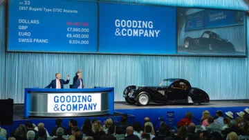 1937 Bugatti Type 57SC Atalante sold to top the results at the Gooding Pebble Beach 2022 sale