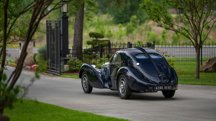 rear 1938 Bugatti Type 57SC Atlantic Recreation by Erik Koux top results RM Sotheby's Gene Ponder 2022 sale