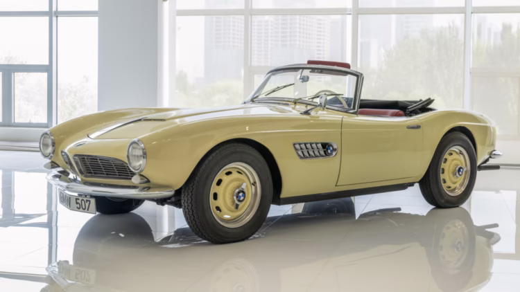 Cream 1958 BMW 507 Roadster Series II on sale at RM Sotheby's Munich 2022 classic car auction