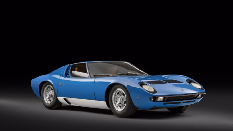 Blue 1968 Lamborghini Miura P400 surprise results at the Bonhams The Zoute 2022 sale